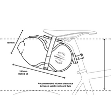 Load image into Gallery viewer, Race Saddle Bag dims tn