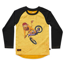 Load image into Gallery viewer, KRS_Windproof Kids MTB Jersey_Lion_front_white