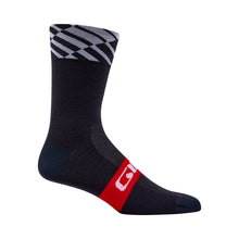 Load image into Gallery viewer, Giro Seasonal Merion Sock - Red / White / Charcoal