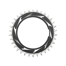 Load image into Gallery viewer, SRAM Chain Ring T-Type 38 Tooth Powermeter Threaded 3mm Offset Eagle (Including Pin Thread Backup and Screw) - Black / Silver XXSL D1
