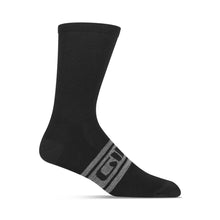 Load image into Gallery viewer, Giro Seasonal Merino Wool Socks - Black/Char Clean