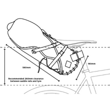 Load image into Gallery viewer, Restrap 18L Saddlebag Dimensions
