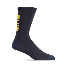 Load image into Gallery viewer, Giro Seasonal Merino Wool Socks - Dark Shark/Spectra Yellow