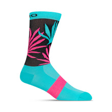 Load image into Gallery viewer, Giro Comp Racer High Rise Socks - Screaming Teal/Neon Pink