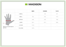 Load image into Gallery viewer, Madison Glove Size Chart Jan 2018