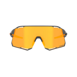 Tifosi Rail Race Sunglasses Satin Vapor with Clarion Orange and Clear Lens
